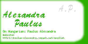 alexandra paulus business card